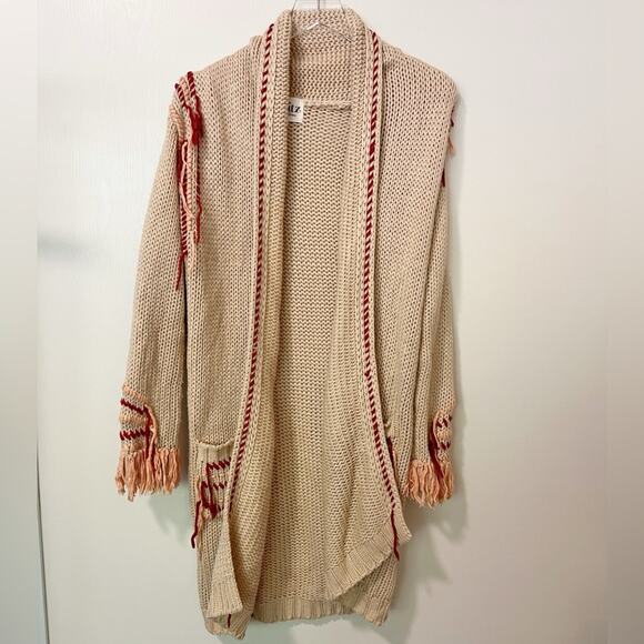 FOR LOVE & LEMONS KNITZ Denver Knit Cardigan in Peach and Rust size XS‎ - Picture 3 of 7